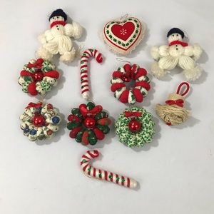 Vintage Handmade Christmas Tree Ornaments Lot